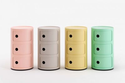 Schönes Design: runde Schubladenschränkchen von Kartell