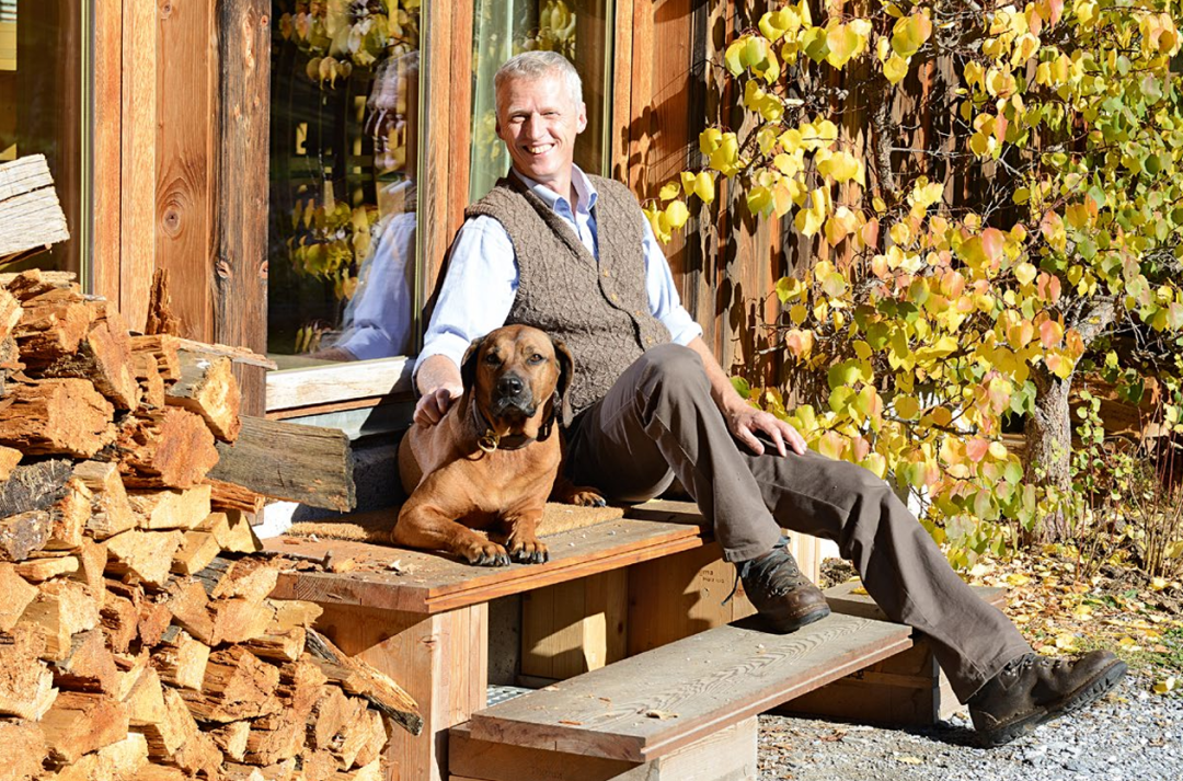 Erwin Thoma mit Hund