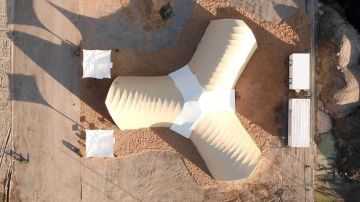 Ein STROHBOID Bausystem von oben