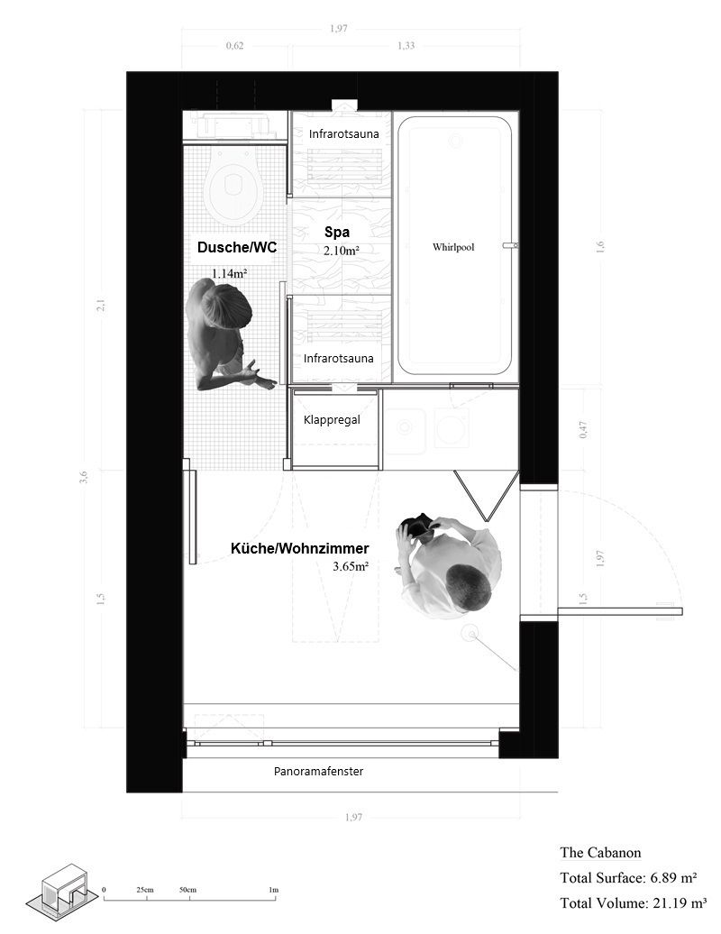 Grundriss der kleinsten Wohnung der Welt