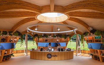 Innenraum des Pavillons