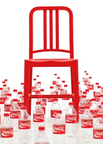 Recycling-Design mit alten PET Flaschen