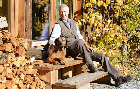 Erwin Thoma mit Hund