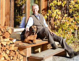 Erwin Thoma mit Hund