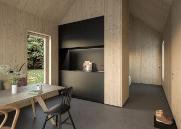 Edler Innenraum eines Tiny Houses