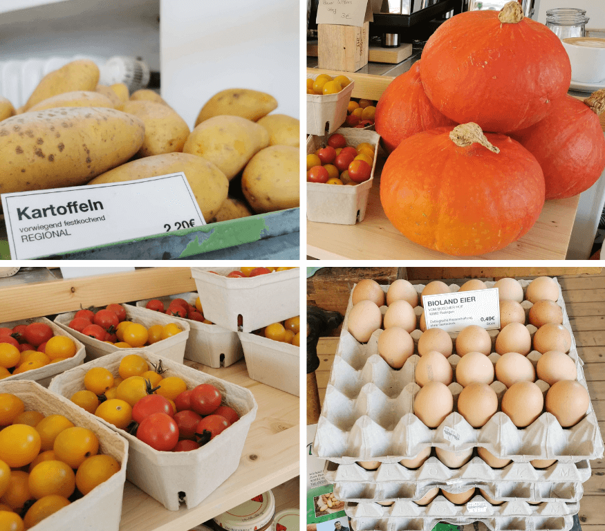 Auch regionales Gemüse, Bioeier und Obst können unverpackt eingekauft werden